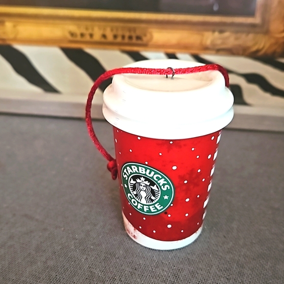 Starbucks Christmas cup ceramic ornaments 2007 EUC - Picture 2 of 7